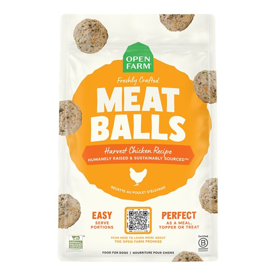 OPENFARM Dog Frozen Meatball Chicken Harvest 14 Oz