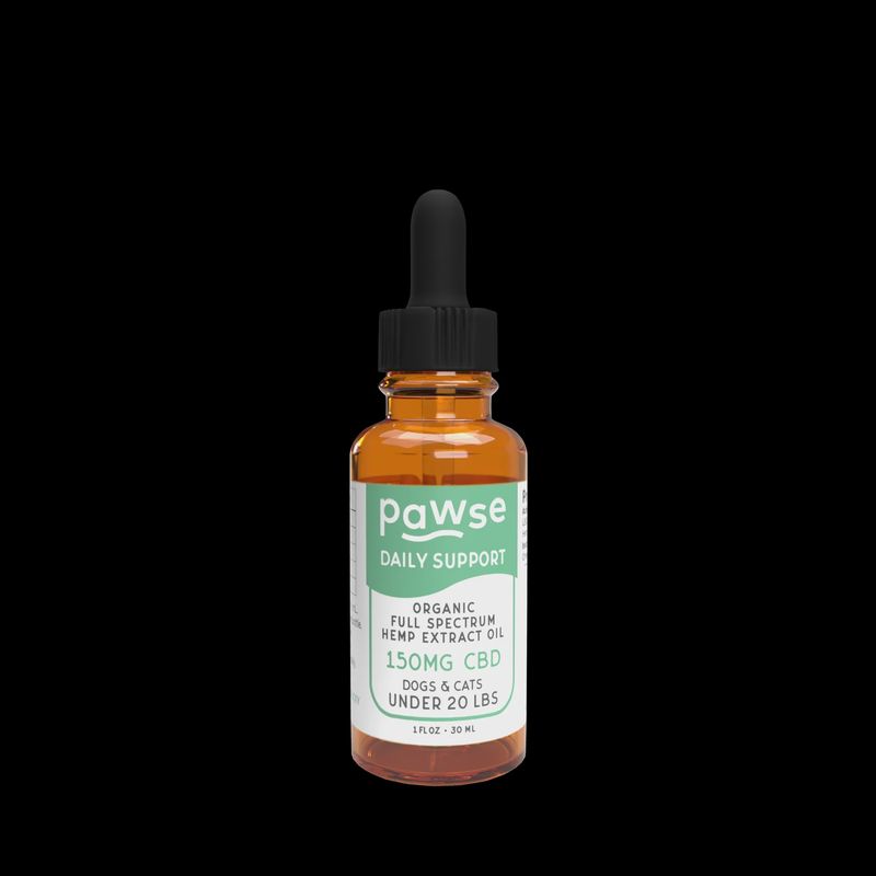 Pawse Daily Support organic full spectrum hemp extract oil 150mg CBD