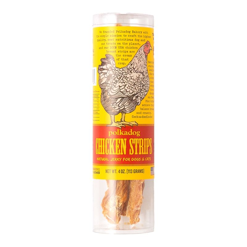 POLKA DOG Bakery Dog Chicken Strips Jerky 4oz Tube