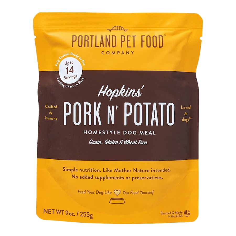 Portland Pet Food Topper Hopkins Pork N Potato Dog Meal 9oz