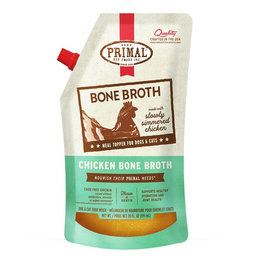 PRIMAL DOG &amp; CAT FROZEN BONE BROTH CHICKEN 20OZ