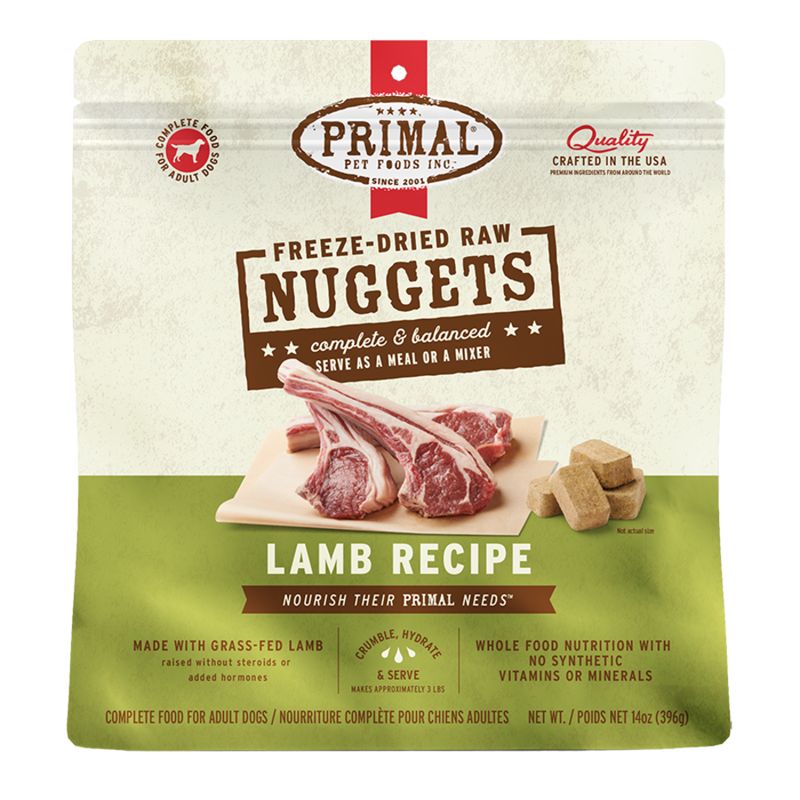 Primal Dog Freeze-dried Nugget Lamb 14oz