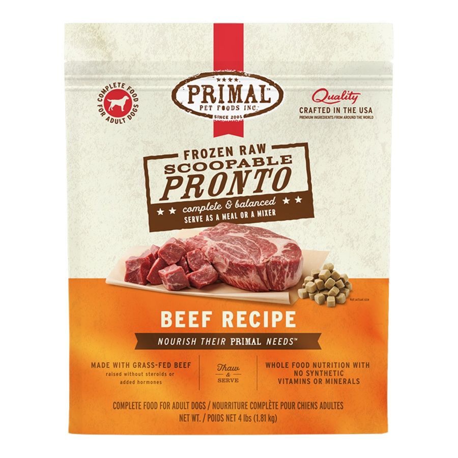 PRIMAL DOG FROZEN PRONTO BEEF 4LB