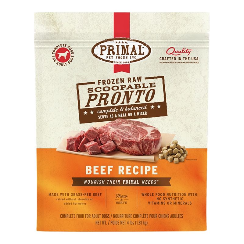 PRIMAL DOG FROZEN PRONTO BEEF 4LB