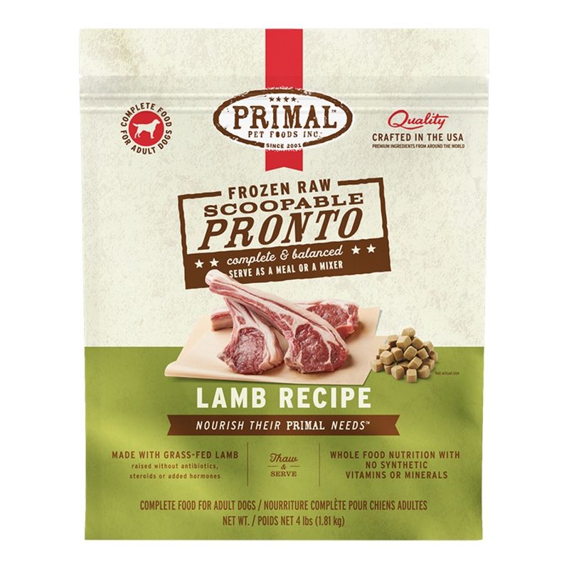 PRIMAL DOG FROZEN PRONTO LAMB 4LB