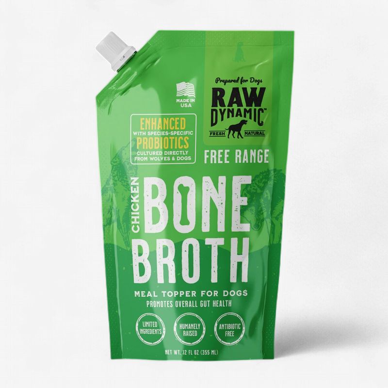 RAWDYNAMIC Bone Broth For Dogs Chicken 12 Oz