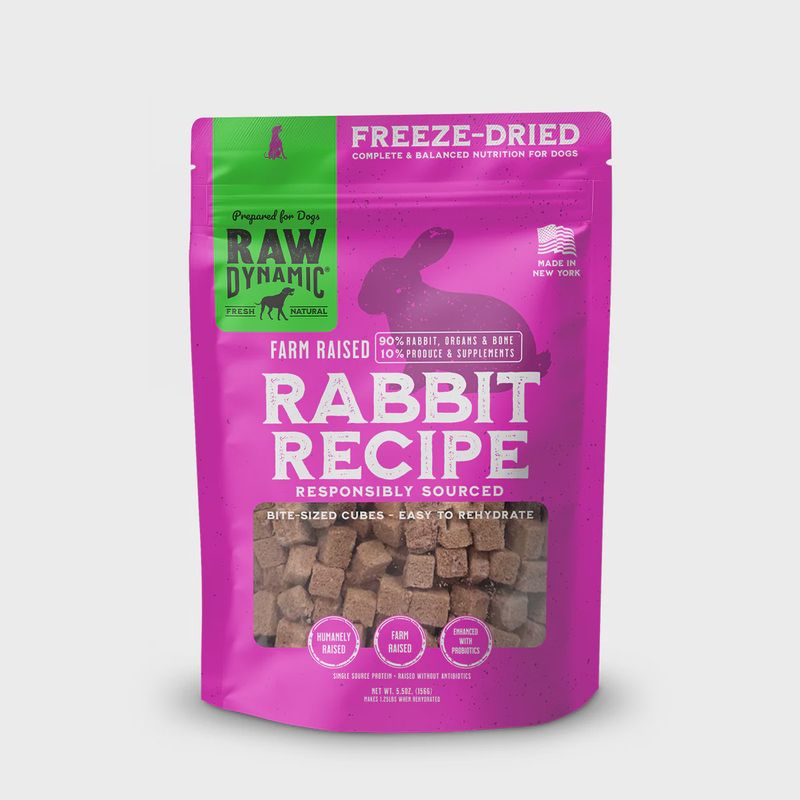 RAWDYNAMIC Freeze-dried Raw Rabbit Formula For Dogs 14oz