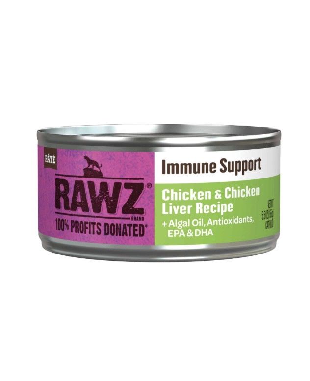 RAWZ Cat Immune Support Chicken &amp; Chicken Liver + Algal Oil, Antioxidant,epa &amp; Dha 5.5oz