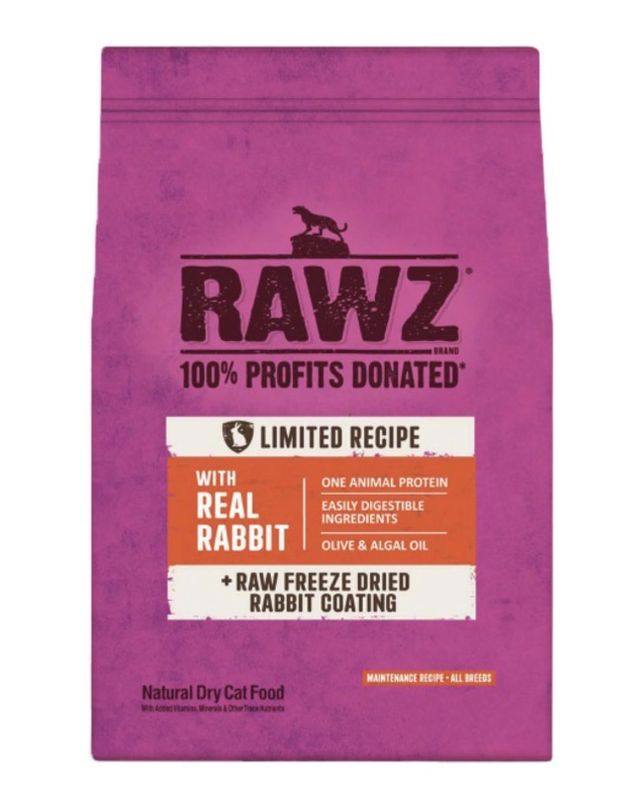 RAWZ CAT LID Real Rabbit Dry Cat Food 1.75lbs