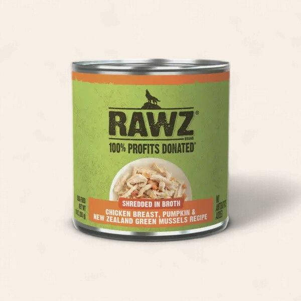 Rawz Dog Hunks In Broth chicken breast,pumpkin &amp; new Zealand green mussels 10oz.