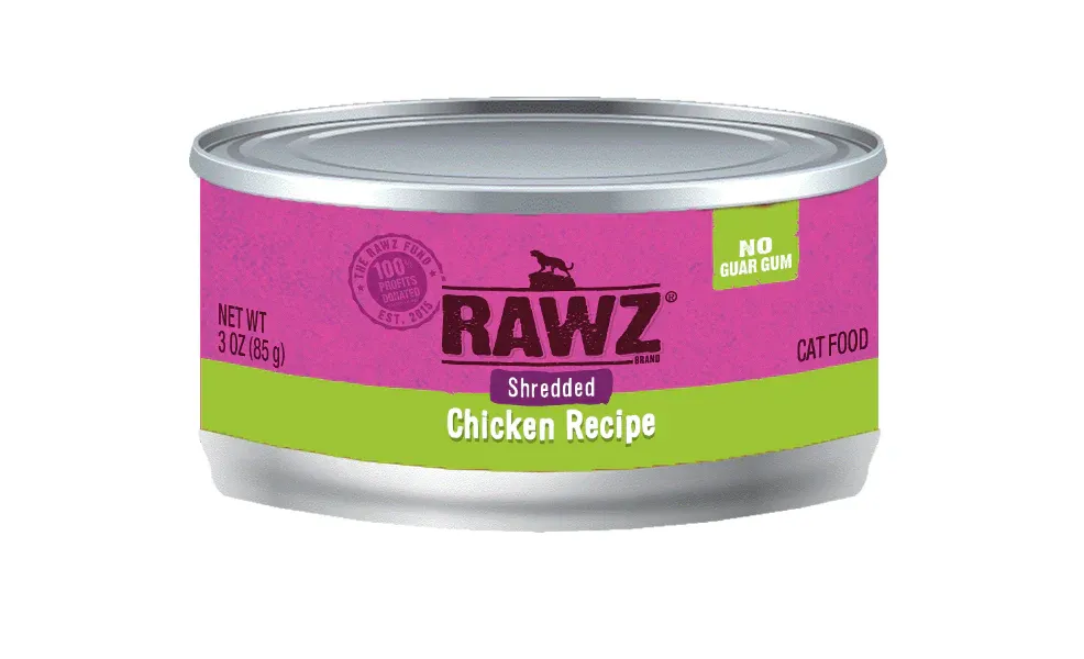RAWZ Shredded Chicken Recipe Adult Canned Cat Food, Size: 3 oz
