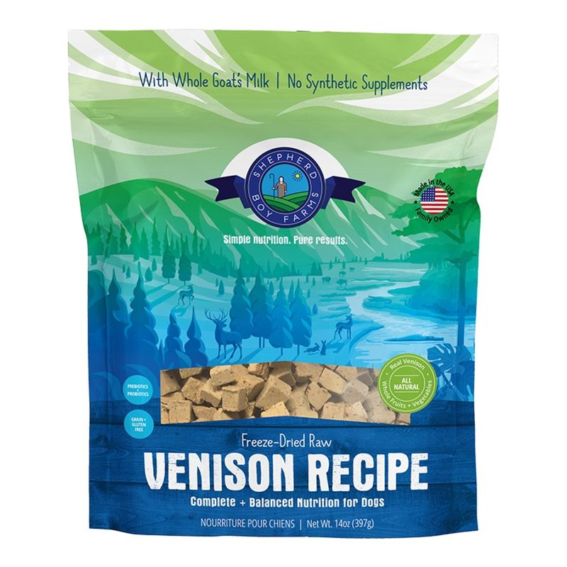 SHEPHERD BOY FARMERS DOG Freeze-Dried VENISON 14OZ