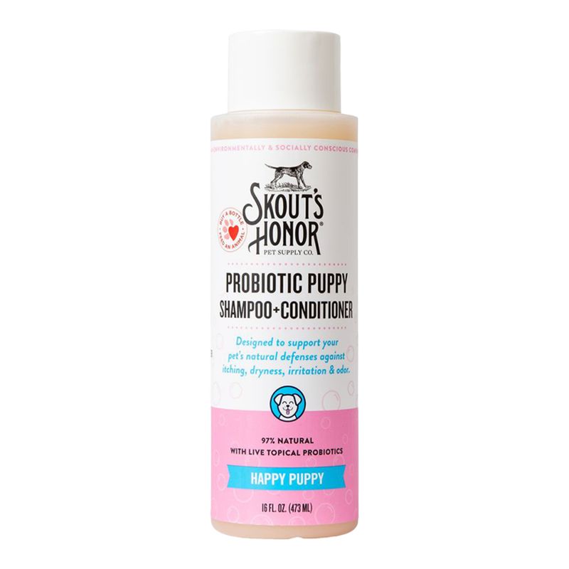 SKOUT'S HONOR Dog Probiotic Shampoo Conditioner Happy Puppy 16oz