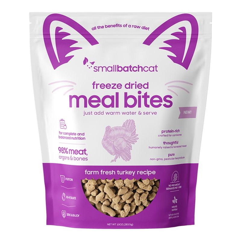 SMALL BATCH CAT FREEZE-DRIED TURKEY MEAL BITES 10OZ