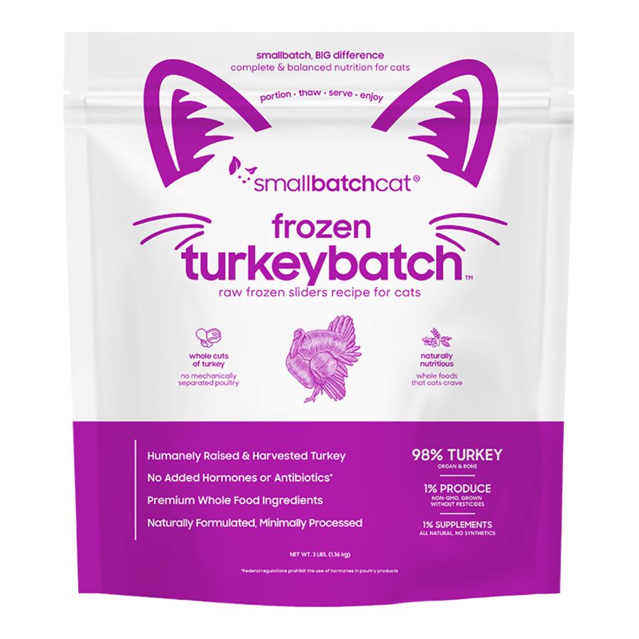 SMALL BATCH Cat Frozen Turkey Sliders 3lb