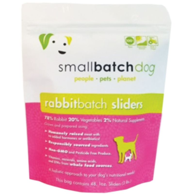 SMALL BATCH Dog Frozen Rabbit Sliders 3lb