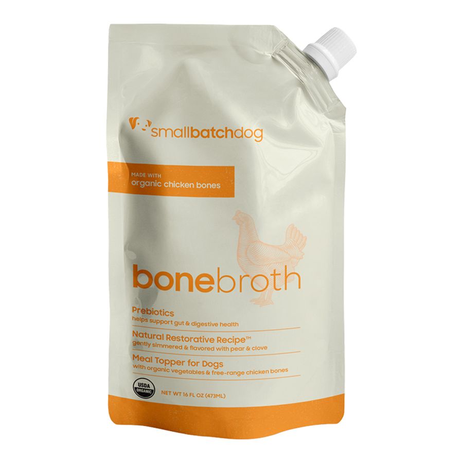 SMALL BATCH Dog Shelf Stable Organic Chicken Bone Broth 16oz