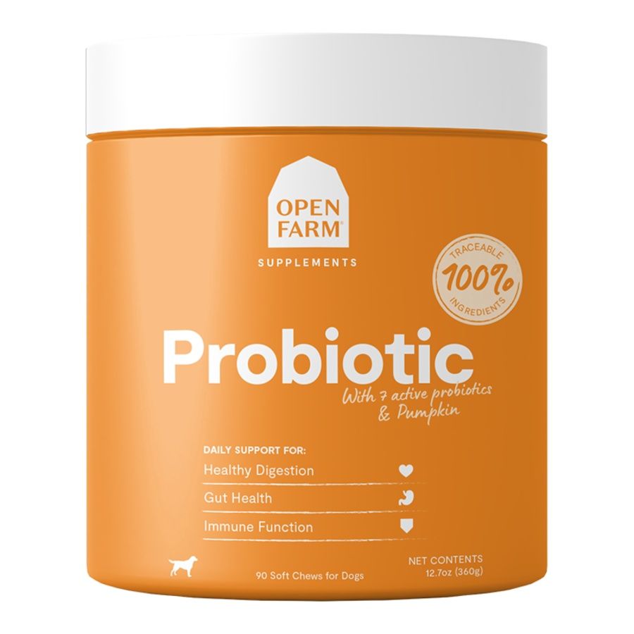 OPENFARM DOG SUPPLEMENT CHEWS PROBIOTIC 90 COUNT