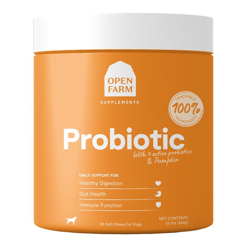 OPENFARM DOG SUPPLEMENT CHEWS PROBIOTIC 90 COUNT