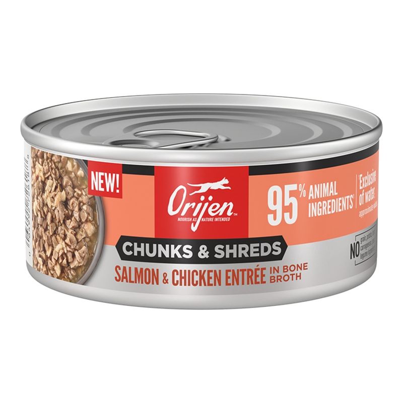 ORIJEN Cat Chunks &amp; Shreds Salmon &amp; Chicken Entree