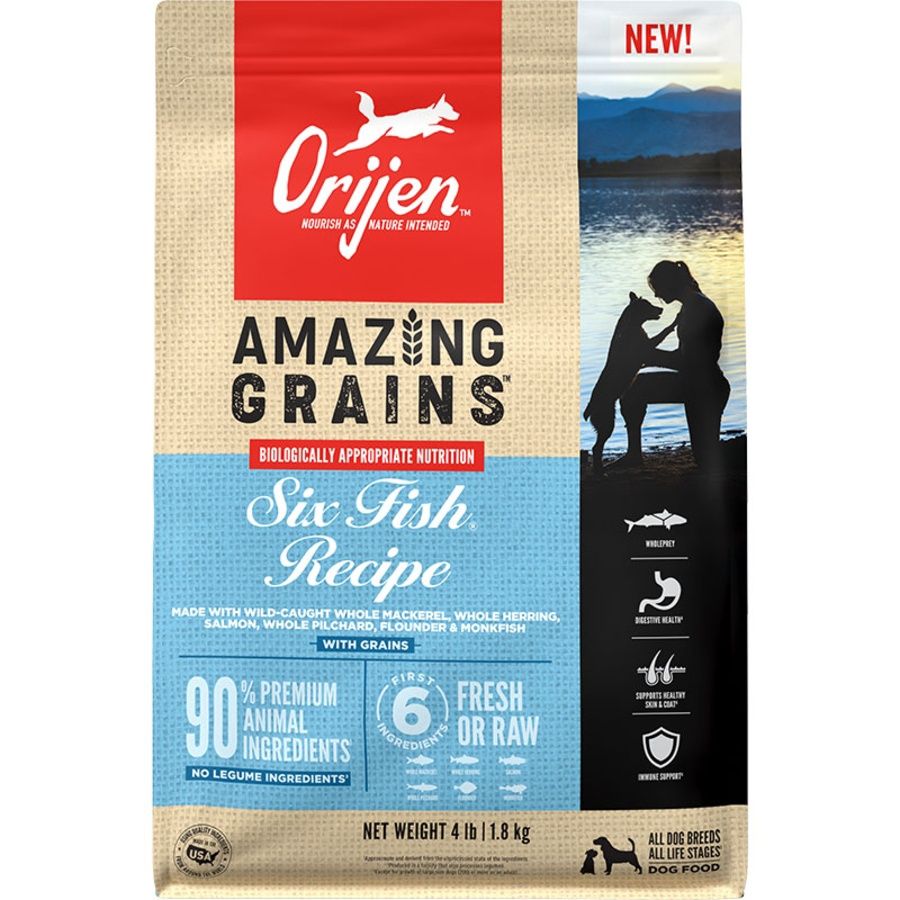 ORIJEN DOG AMAZING GRAINS 6 FISH 4LB