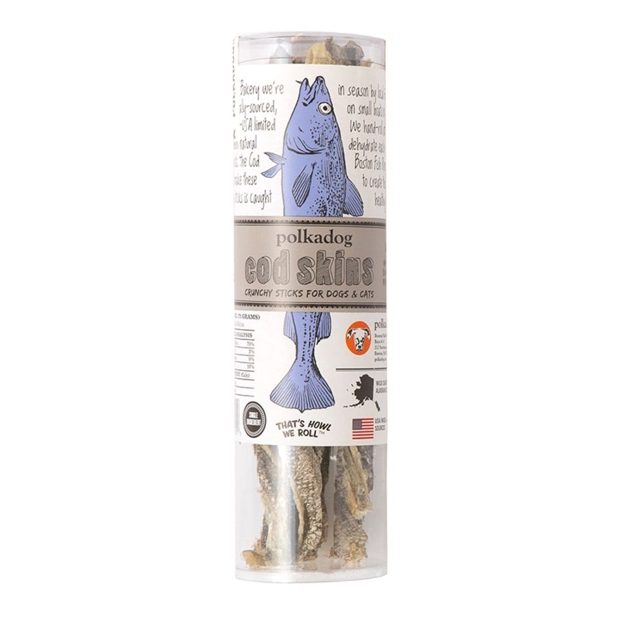POLKA DOG Bakery Dog Cod Skin Jerky, Size: 2.5 oz