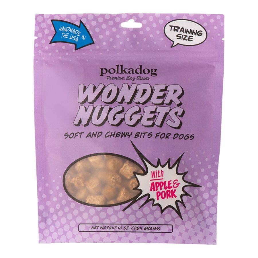 POLKA DOG BAKERY DOG WONDER NUGGETS PORK &amp; APPLE 10OZ
