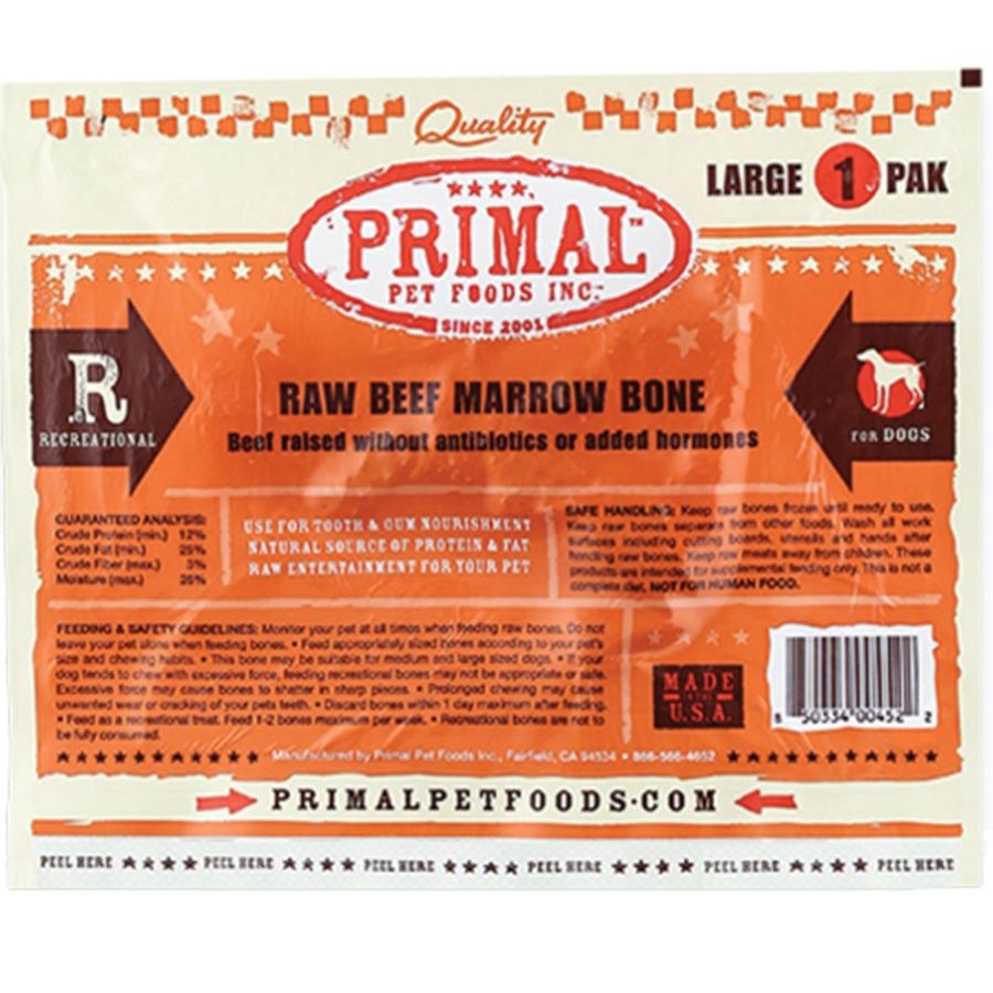 Primal Dog Frozen Marrow Bone Large 1 Pack