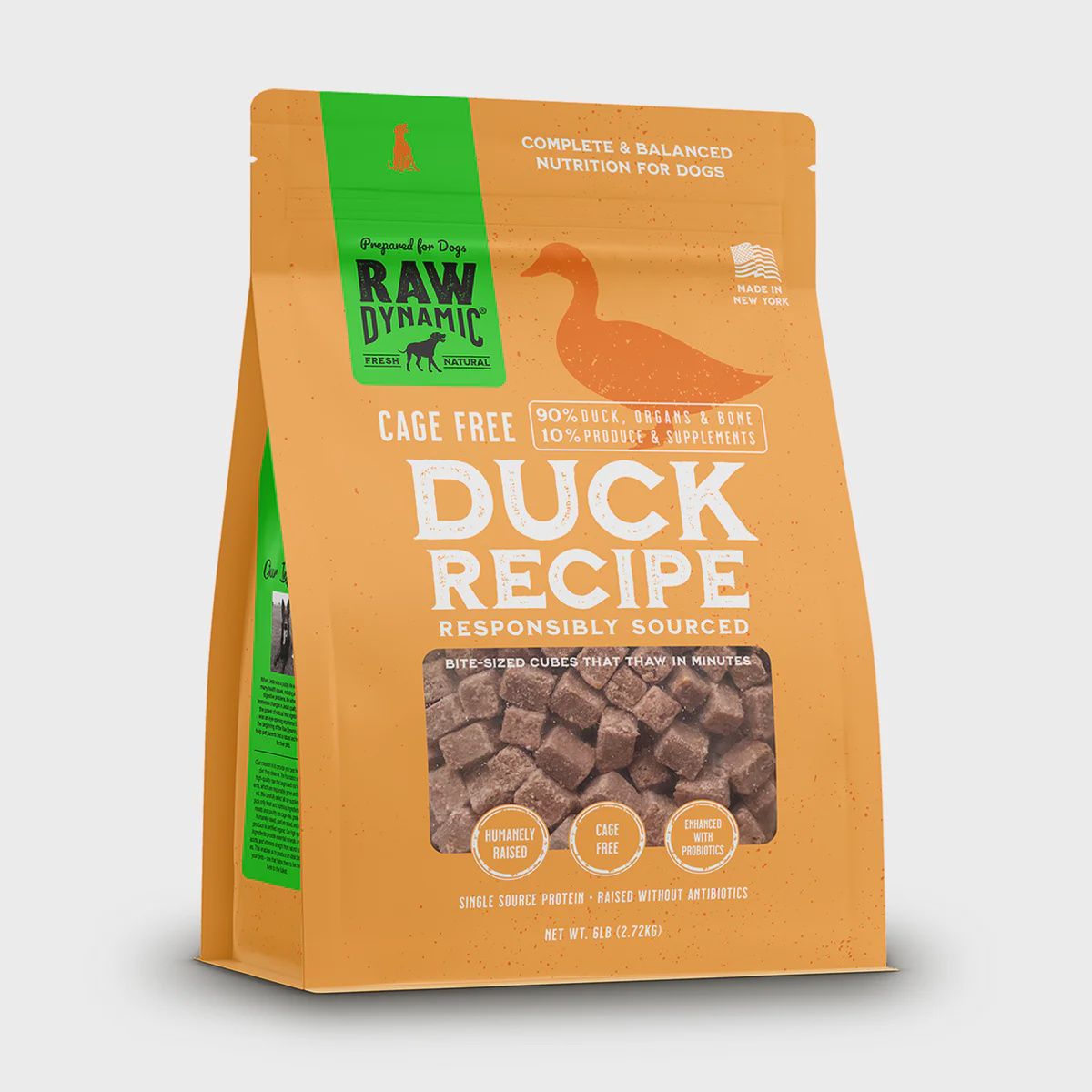 RAWDYNAMIC Dog Frozen Duck Formula 6lb