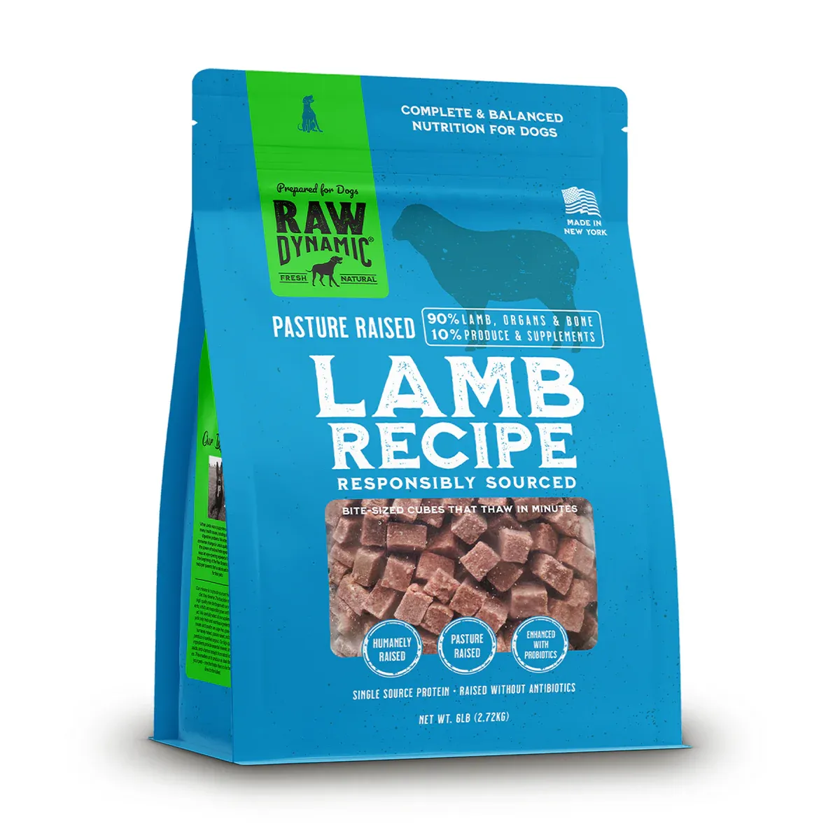RAWDYNAMIC Frozen Lamb Formula For Dogs, Size: 6 lb