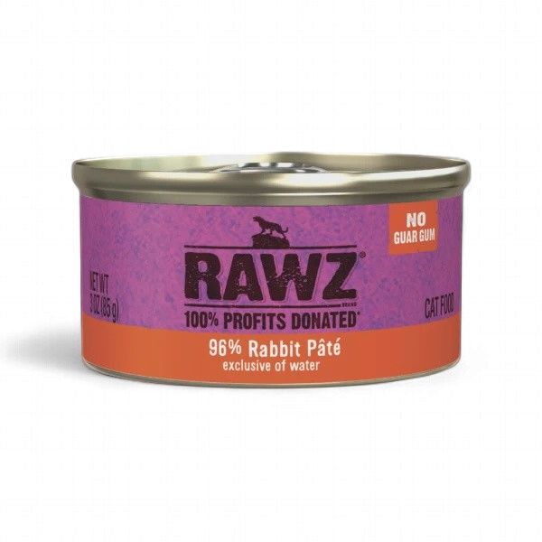 RAWZ Cat 96% Rabbit Pâté, Size: 3 oz