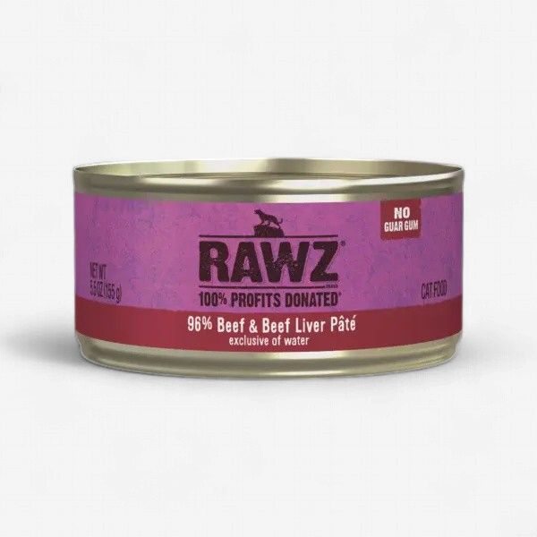 RAWZ CAT 96% Beef&amp;Beef Liver Pate 5.5oz