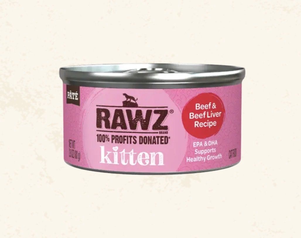 RAWZ CAT Beef &amp; Beef Liver Kitten 3oz