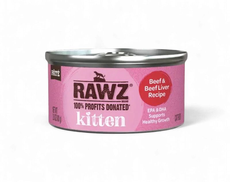 RAWZ Cat Beef &amp; Beef Liver Kitten 3oz