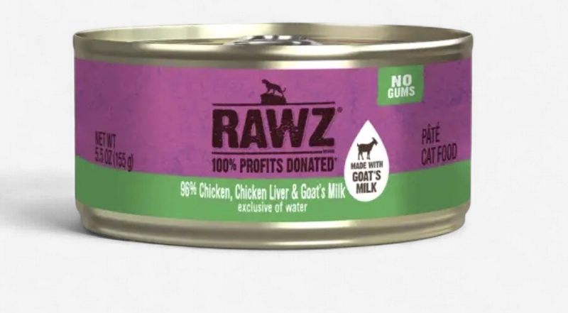 RAWZ Cat Chicken &amp; Chicken Liver With Goat Milk 5oz