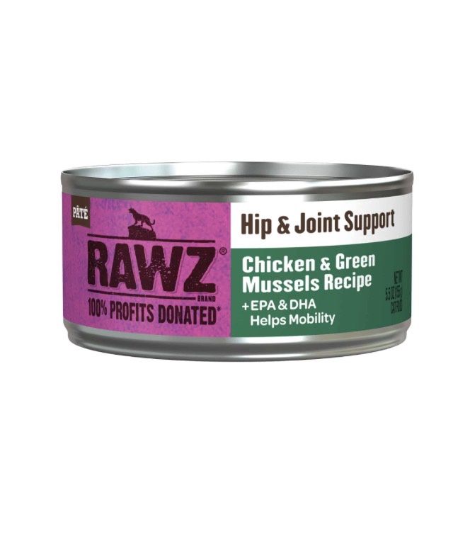 RAWZ Cat Hip &amp; Joint Support Chicken &amp; Green Mussels + Epa &amp; Dha 5.5oz