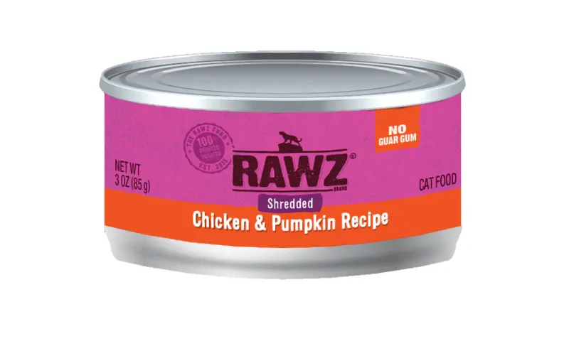 RAWZ Shredded Chicken &amp; Pumpkin Recipe Adult Canned Cat Food