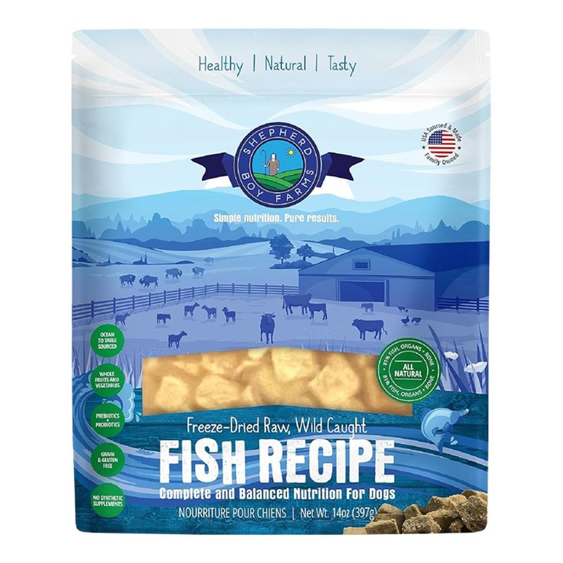 SHEPHERD BOY FARMERS DOG Freeze-Dried FISH 14OZ