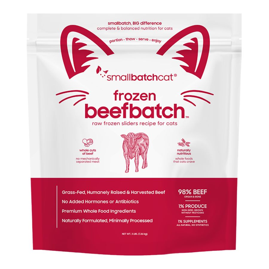 SMALL BATCH CAT FROZEN BEEF SLIDERS 3LBS