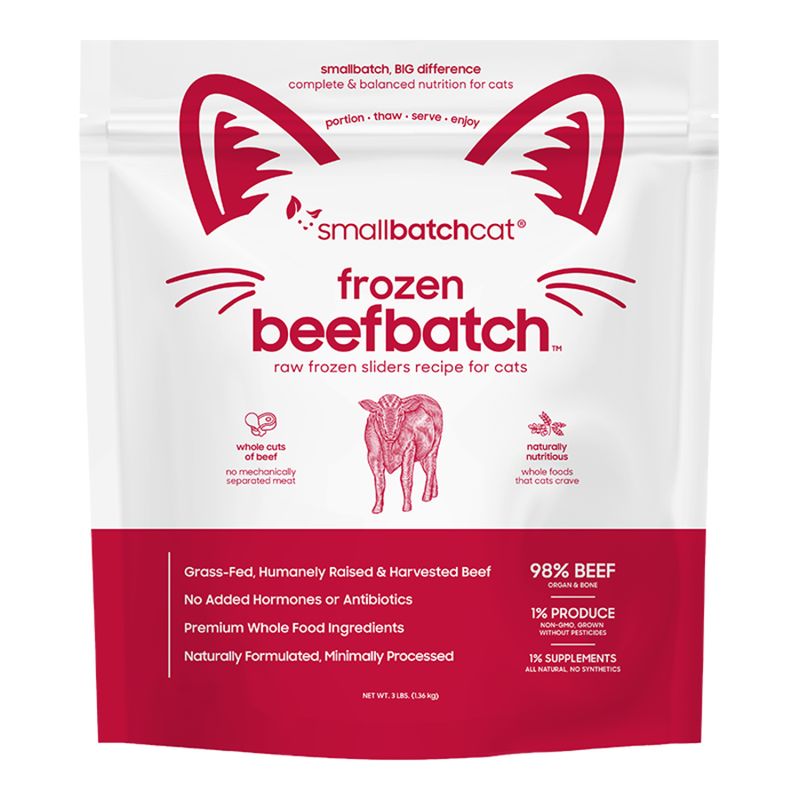 SMALL BATCH CAT FROZEN BEEF SLIDERS 3LBS