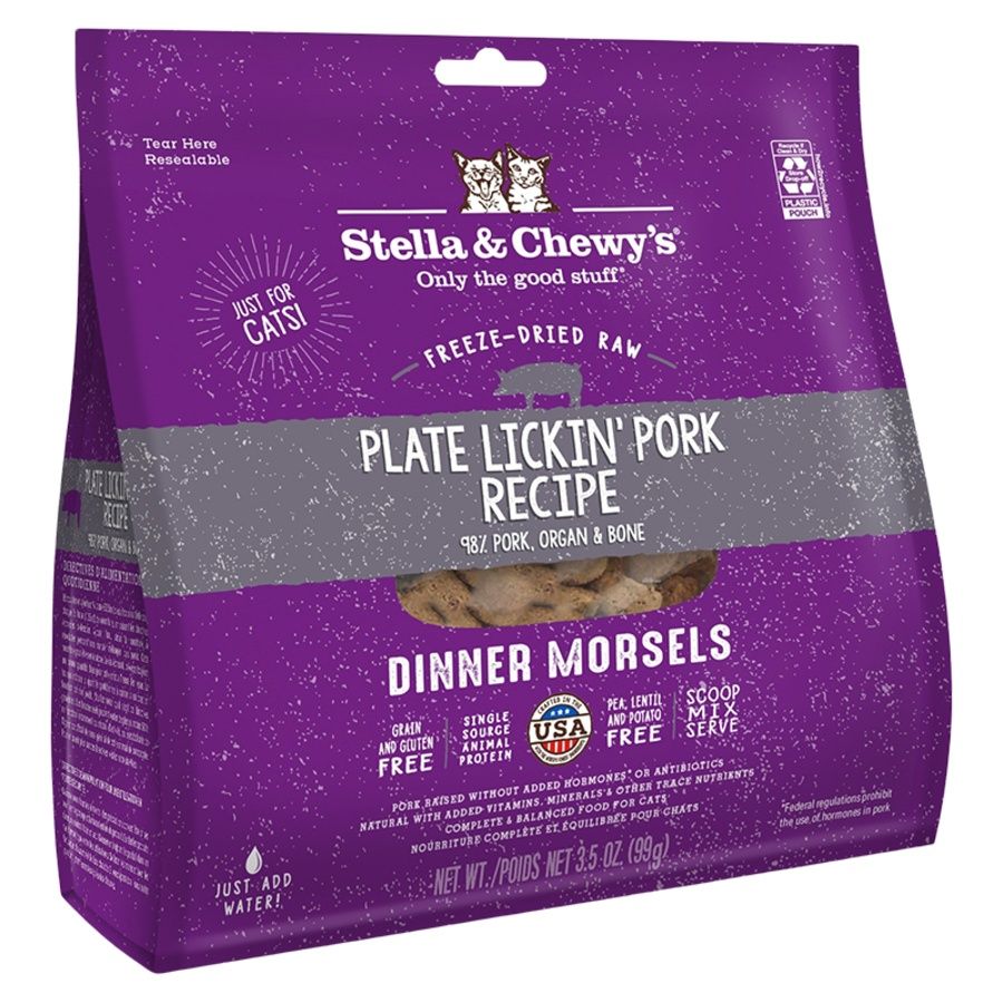 STELLA &amp; CHEWY'S CAT FREEZE-DRIED DINNER MORSELS PORK 3.5OZ