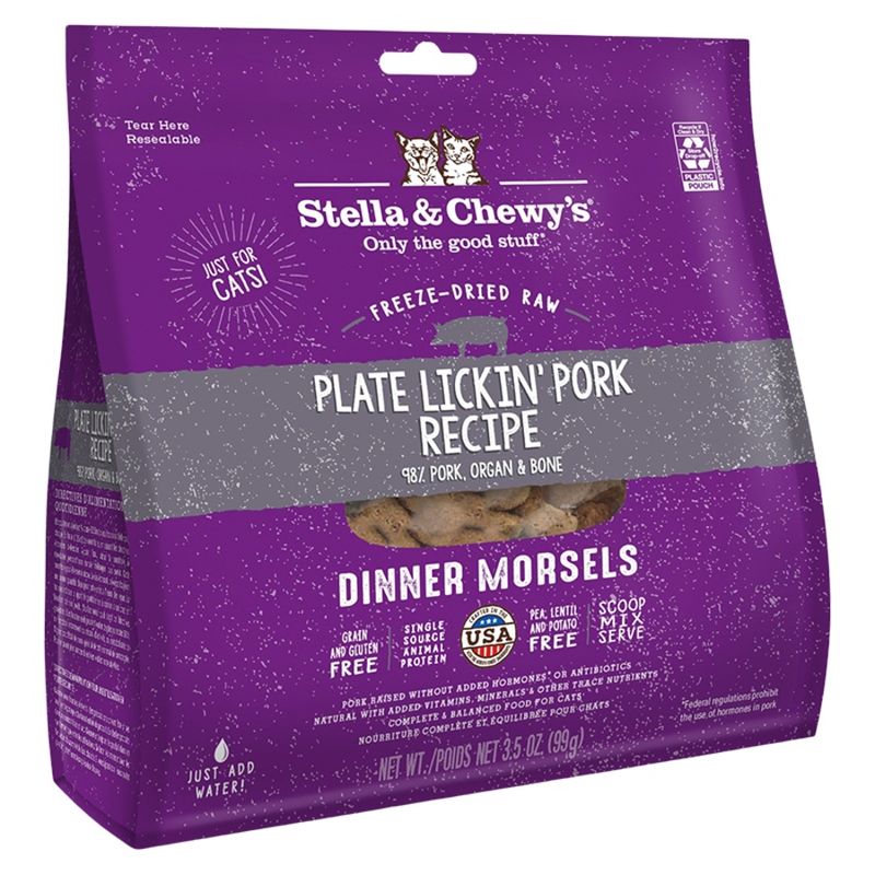 STELLA &amp; CHEWY'S CAT FREEZE-DRIED DINNER MORSELS PORK 3.5OZ