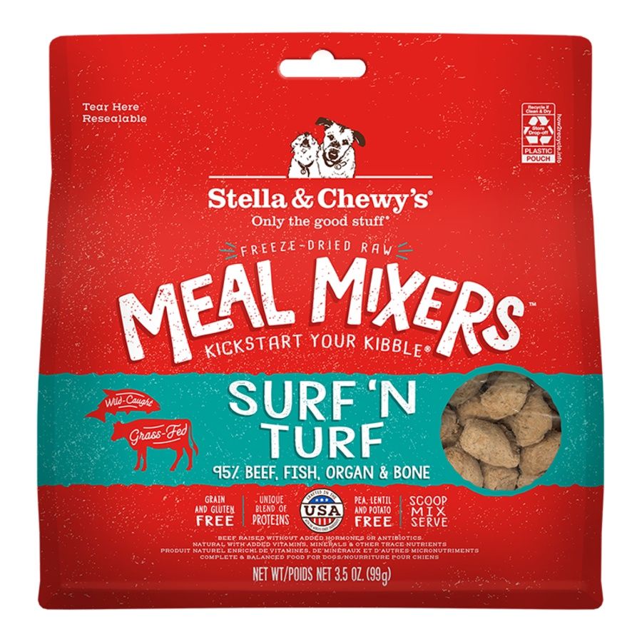 STELLA &amp; CHEWY'S DOG FREEZE-DRIED MIXER SURF &amp; TURF 3.5OZ