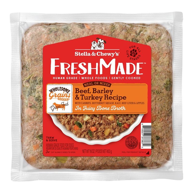 STELLA &amp; CHEWY'S Dog Frozen Freshmade Wholesome Grains Beef Turkey 16oz