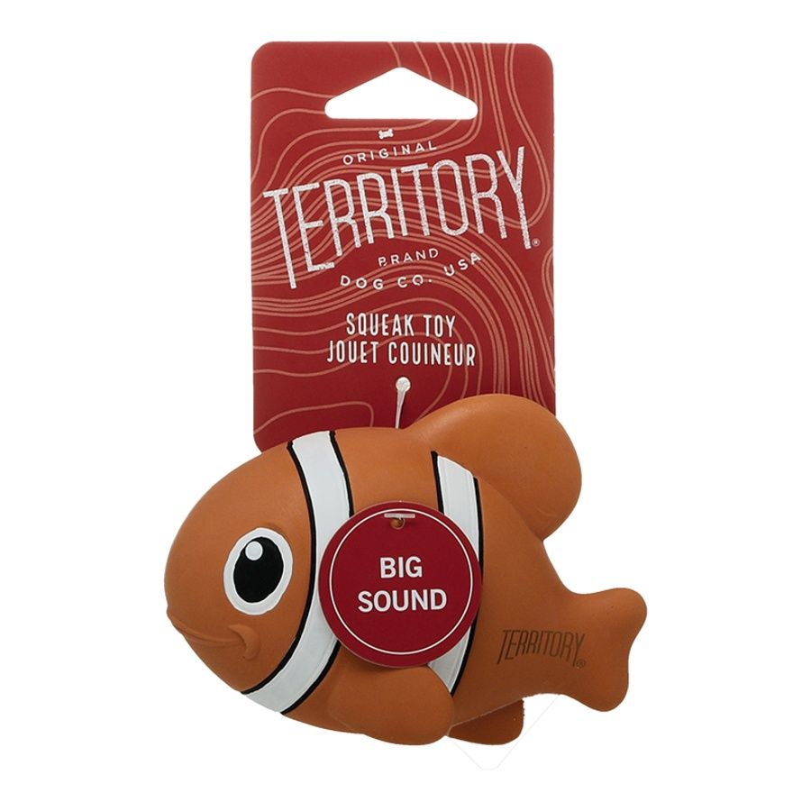 TERRITORY DOG LATEX SQUEAKER CLOWN FISH 4.5