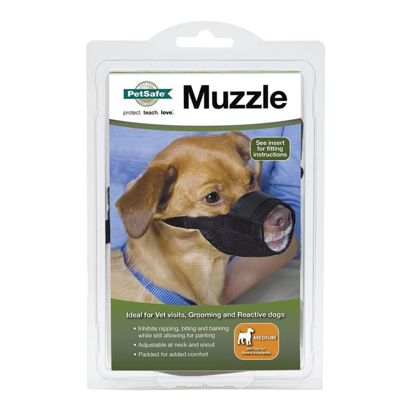 PETSAFE DOG MUZZLE BLACK MEDIUM