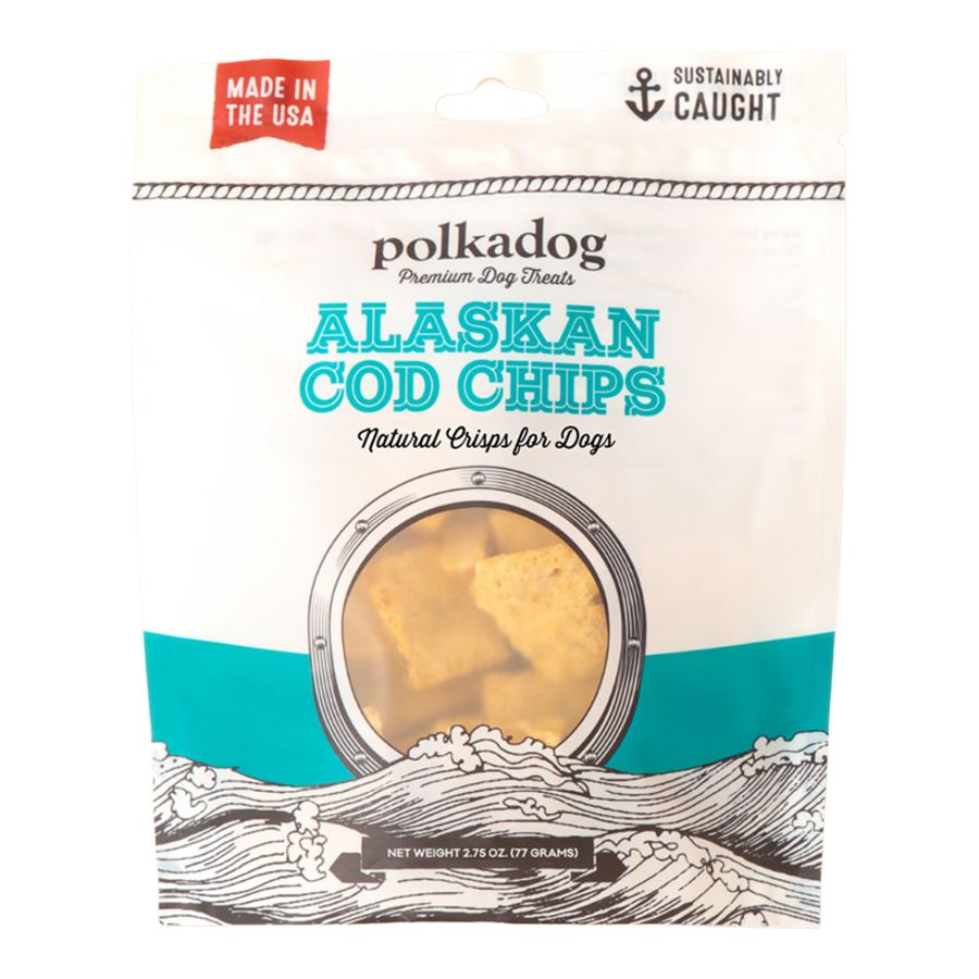 POLKA DOG BAKERY DOG COD CHIPS POUCH 2.75OZ
