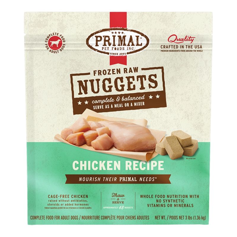 Primal Dog Frozen Nugget Chicken 3lb