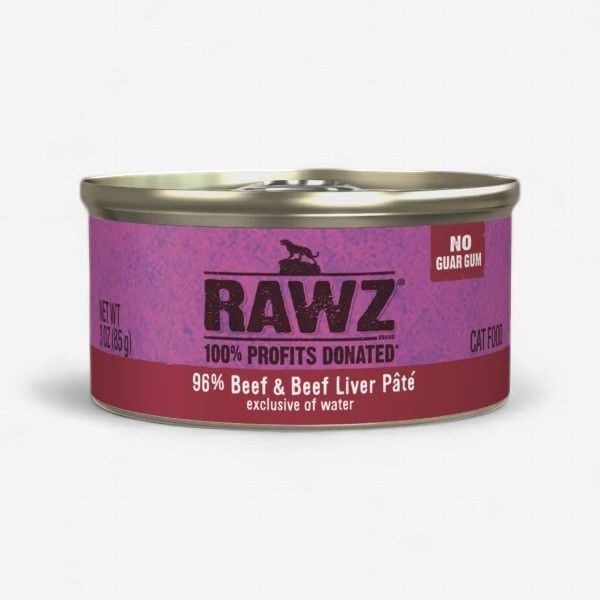 Rawz 96% cat beef &amp; beef liver pâté 3oz.