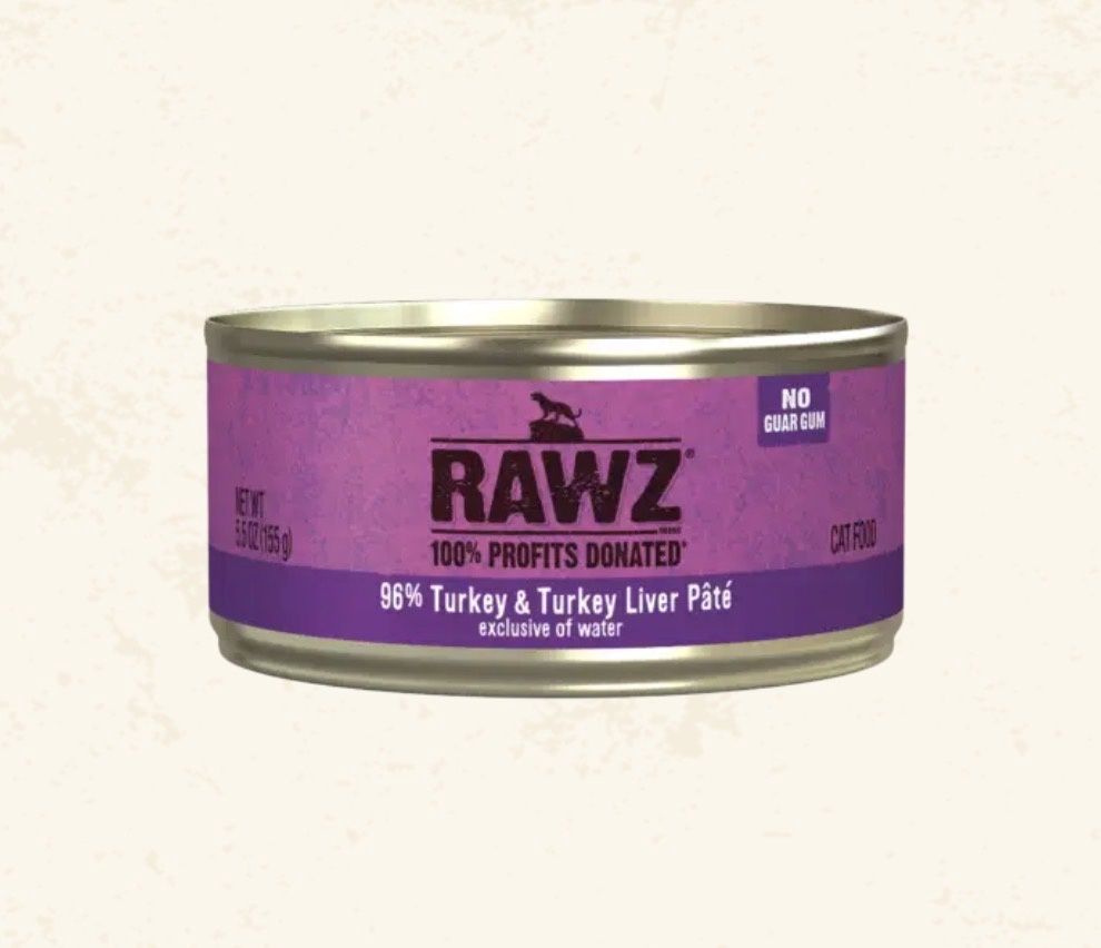 RAWZ CAT 96% turkey &amp; turkey liver paté 3oz